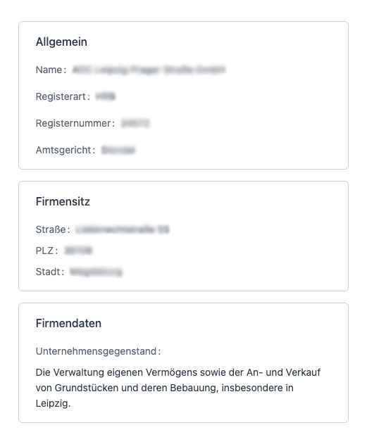 Screenshot der umfangreichen Suchfunktion für Unternehmen und Insolvenzverfahren